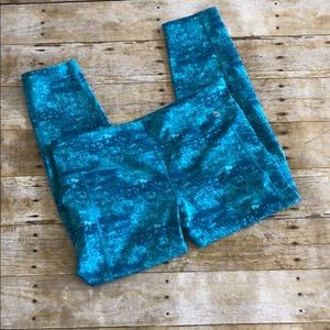 Vineyard Vines Teal Blue Patterned Leggings